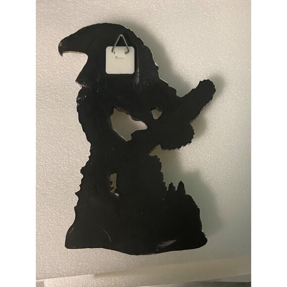 Handcrafted Ceramic Casting Resin American Eagle Wall Decor Mountains and Trees - Picture 6 of 8